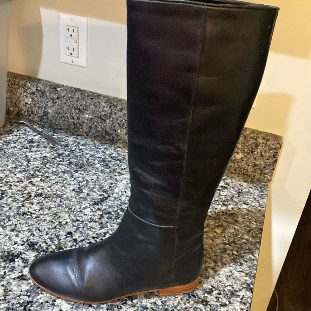Loeffler Randall  women  black leather boots Sz 7